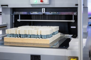 Precision die cutting machine for industrial materials