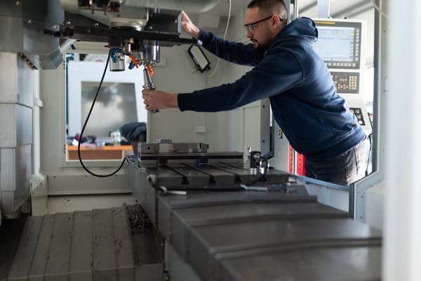 CNC milling machine in tool room